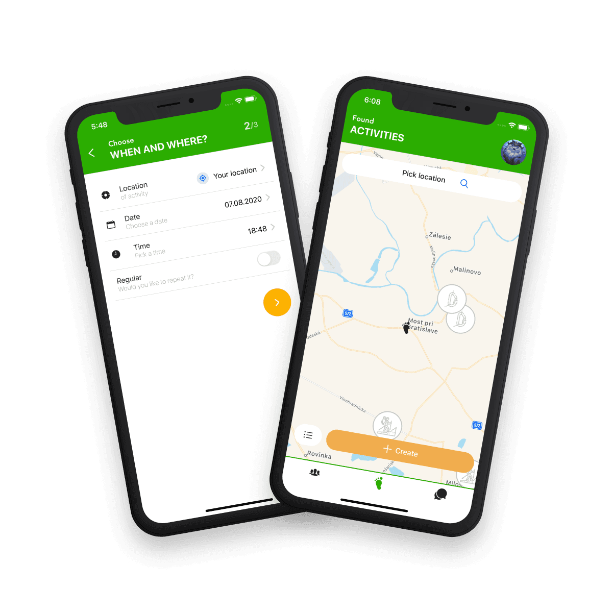 Cover image of Todoo life application. It shows foot with image of a mobile phone with running application in it.